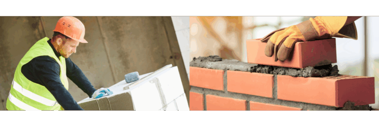Maçon gros œuvre chantier construction mur béton Idf